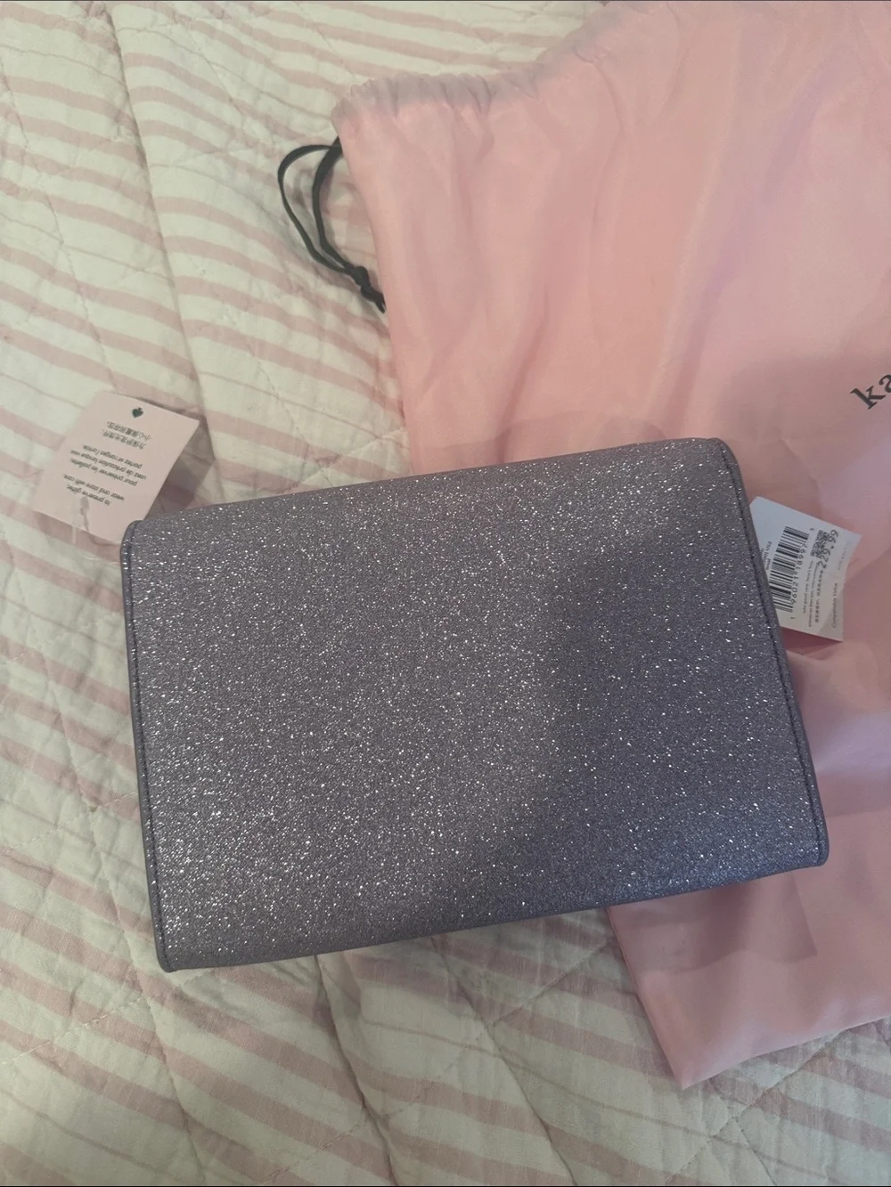 kate spade Glitter Envelope Crossbody Wallet - Sparkling Lavender